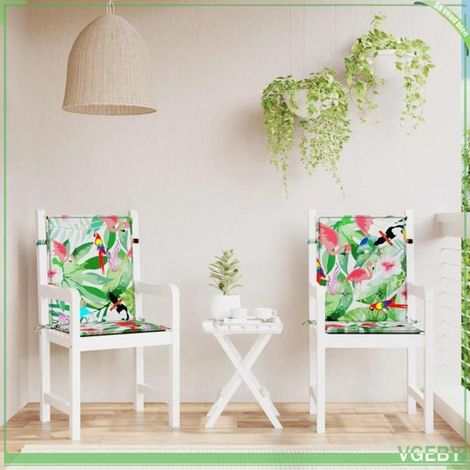 Coussins de chaise à dossier bas - FAFEISY - 361325 - Lot de 2 - Multicolore - Polyester résistant UV et eau (1/5)
