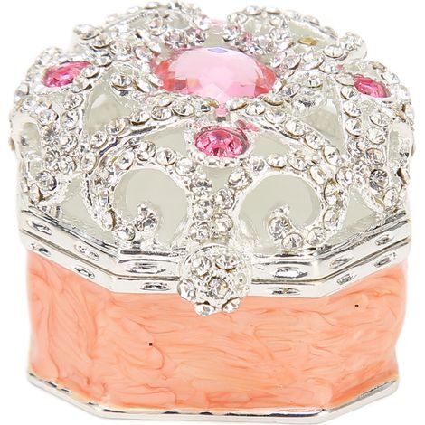 Boîte à bijoux émaillée avec strass, coffret métallique innovant pour bagues et boucles d'oreilles (1/5)