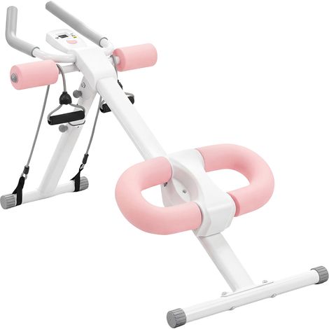 Centra Adjustable AB Machine Foldable Abdominal Trainer Home Workout LED Monitor