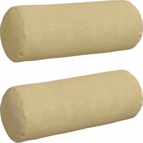 Maison Exclusive - Cojines Bolster 2 pcs Verde grisáceo Ø 25 x 70