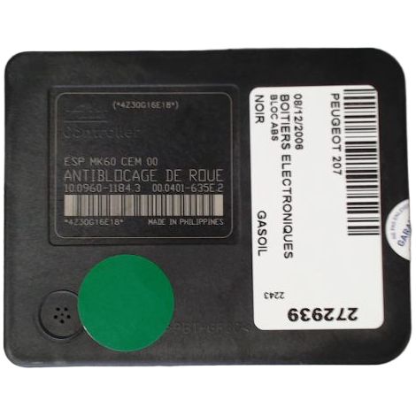 [PRODUIT D'OCCASION] Unite Hydraulique Abs PEUGEOT 207 ♻️ Ref Oe. Mk60p207 - Garantie à vie (1/4)