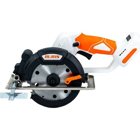 Scie circulaire sans fil 20V - Moteur brushless 6800 tr/min - Disque 140 mm - Profondeur et angle de coupe réglables - Sans batterie - Ruris (1/5)
