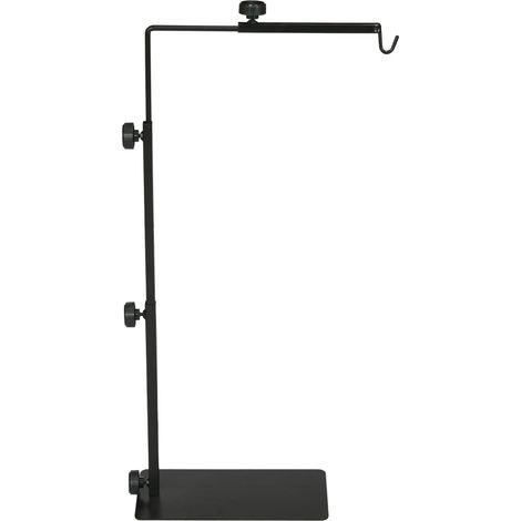 Soporte regulable para lámpara calefactora de terrario de acero negro 40 x 15 x 88 cm MODENUIT (1/5)