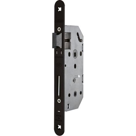 Thirard – Serrure Monomax standard à bouts ronds – Axe 40 mm – 1 point de fermeture – Acier – Réversible pour portes intérieures