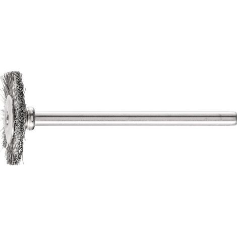 Mini brosse ronde RBU 1902/3 INOX 0.10 D19xl2xL5 mm VA PFERD (Par 10)