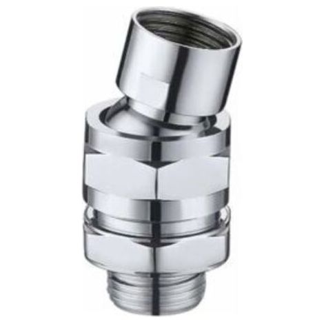 Pommeau de douche pluie rotule réglable pommeau de douche pommeau de douche en laiton aérateur de douche raccord pour pommeau de douche raccord de douche G 1/2 chrome poli (1/5)