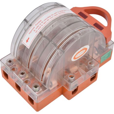 AC380V Kupfer 3P225A Beleuchteter transparenter Messerschalter, Zweipolig, Vierphasen-Wechselrichter, Bidirektionaler Netzschalter (HK11-3P225A mit LED) (Sehr schwer) (Schaumstoffverpackung) (1/5)