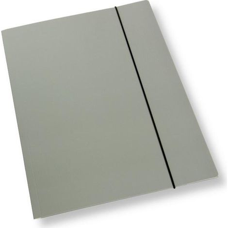 Carpeta A4 con banda elástica, barniz gris, 350 g/m² (10 unidades)