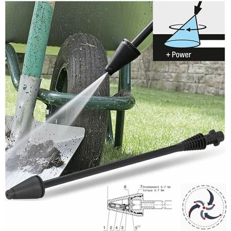 Lance de buse Turbo rotative 145bar 9.038-295.0 Dirt Blaster pour Karcher K2 K3 K4 K5 4 (1/4)