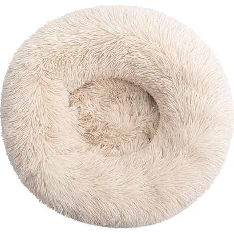 Cama para gatos, cojín suave, lavable, para gatos y perros (marrón claro, 80 cm) (1/5)