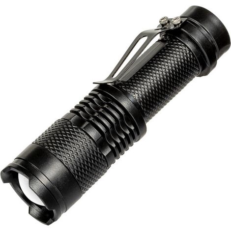 Hochleistungsfähige rote LED-Taschenlampe aus Aluminiumlegierung (AA-Batterie)