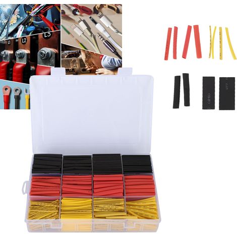 Packung mit 800 roten, gelben und schwarzen Schrumpfschläuchen. (1/5)
