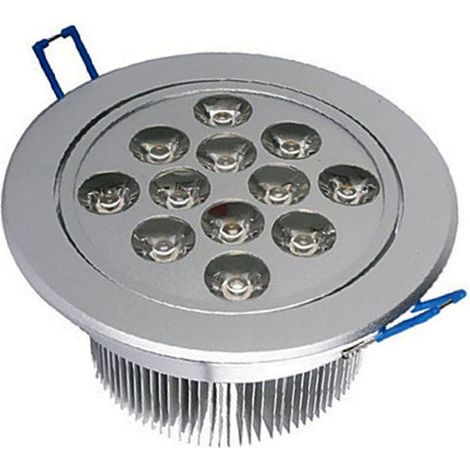 TrAdE Shop Traesio - Faretto Faro A Led 3w 5w 7w 9w 12w 15w 18w A Incasso Con Molla Luce Calda Fredda - -Bianco Caldo-12 Watt