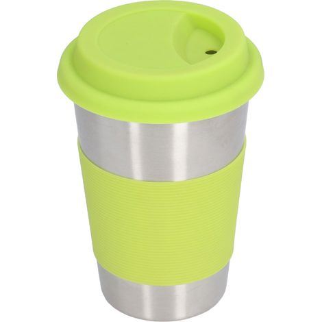 Tasse Isotherme en Acier Inoxydable 304 avec Manchon Silicone pour Enfants, Bureau et Maison (1/5)