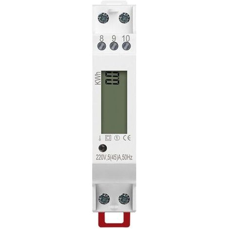 Einphasiger 45A Mikro-Führungsschienen-Elektronikzähler, 1P-Schiene, Smart Meter, Hausmiete, Wohnungsexport, Digitalanzeige, Führungsschienenzähler (1/4)