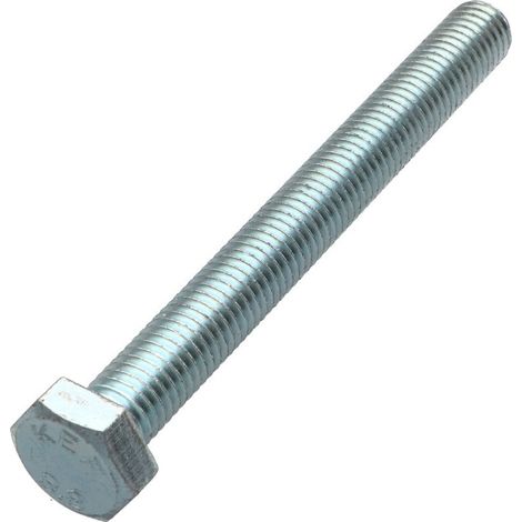 Vis métaux Tête hexagonale TH M14X90 Classe 8.8 Acier zingué-5 pièces