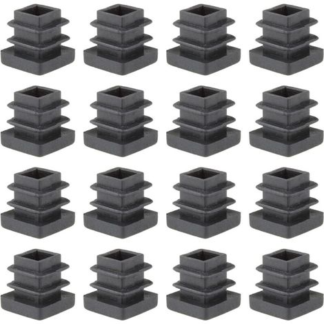 XEPHO Lot de 16 bouchons lamellaires - Capuchons de protection - Plastique - Carré - 15 x 15 mm