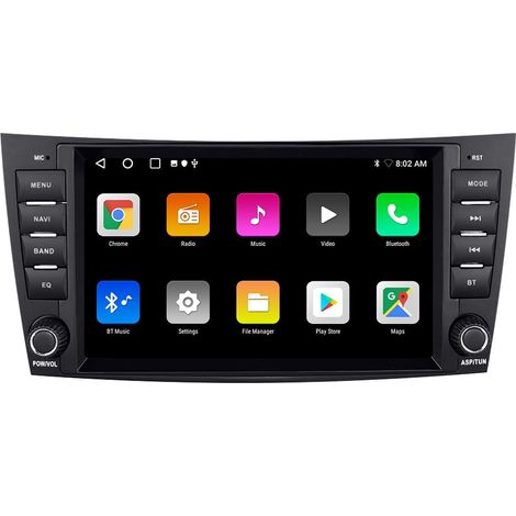 Système de navigation embarqué Android grand écran 8 pouces compatible avec les anciens modèles Mercedes-Benz Classe E (1/4)
