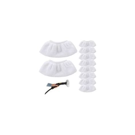 10 Pièces Bonnettes Microfibre Lingettes, Housses De Rechange Pour Nettoyeur Vapeur À Main, Accessoires Compatibles Avec Karcher SC1 SC2 SC3 SC4 SC5 SV7 Nettoyeur Vapeur (1/5)