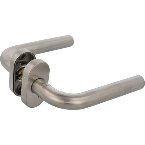Poignée de Porte d'Intérieur en Acier Inoxydable 18/8  Design Élégant  Compatible Carré 8mm  Inclus 4 Pieds Carrés pour Sommier  Sécurité et Confort, Acier Inoxydable (1/5)