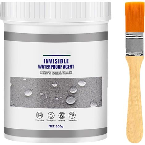 Agent D'Étanchéité Étanche,Agent De Revêtement Imperméable Transparent,Réparation D'Agent De Réparation De Mur,Agent Anti-Fuite Imperméable Invisible,Mastic Isolant Étanche Pour Murs Et Toits (300G) (1/5)