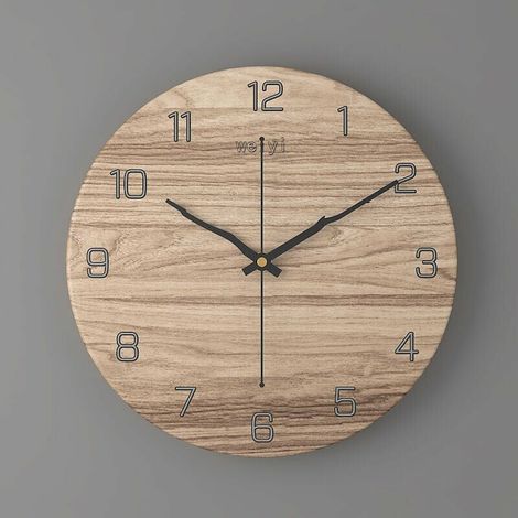 royaluxe - Horloge murale en métal, grande horloge murale de 30 cm/12 pouces, horloge murale sans tic-tac, horloge murale moderne, horloge murale vintage, salon, chambre, cuisine, chambre d'enfant, bu (1/5)