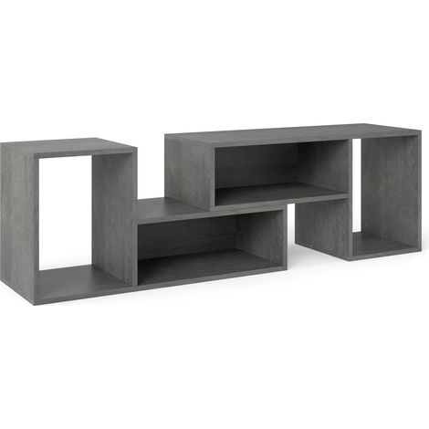 Modular TV Stand for 60" Screens, Gray, 2-Piece Set (1/5)
