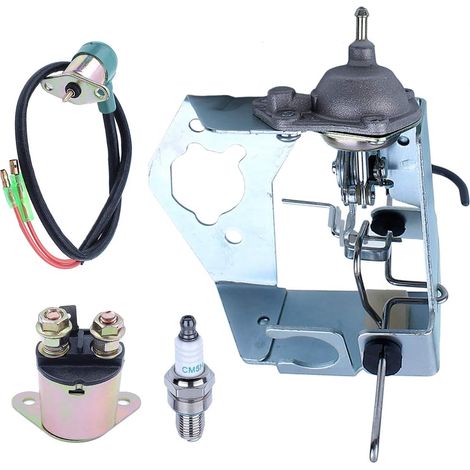 Adefol Générateur de moteur Carburateur Solénoïde, Amortisseur de la valve d'accélérateur, Relais du démarreur Solénoïde pour Hond GX390 13HP Pièces de rechange pour tondeuse avec bougie d'allumage po (1/5)
