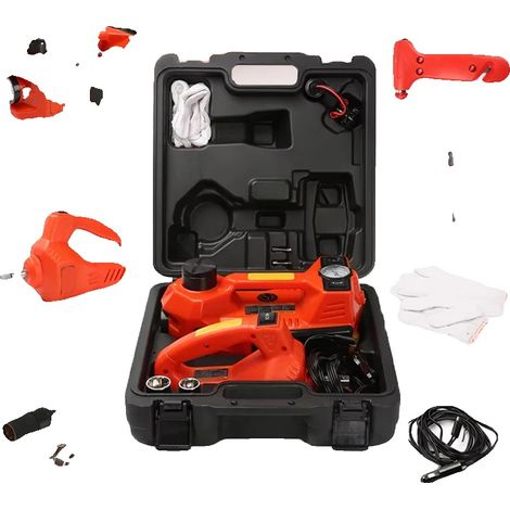 Crick de voiture électrique, capacité de 5 tonnes, design portable, ROUGE (1/2)