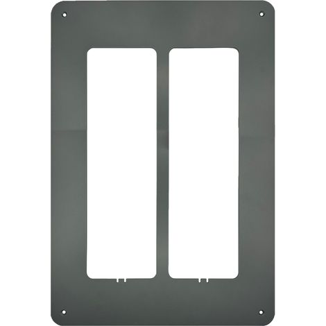 Marco doble cora s8 de aluminio pintado para 2 placas de portero y videoportero