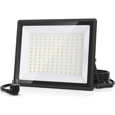 150W IP66 Outdoor LED Floodlight with Plug – 16500LM Super Bright, 6500K Daylight White, Security Lighting for Garden, Garage, Warehouse (1 Piece) (1/5)