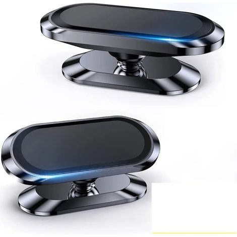 Support magnétique pour téléphone de voiture, fixation par aimant sur grille d'aération. (1/5)