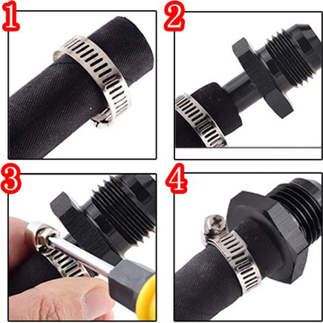 Adaptateur de tuyau à embout cannelé en aluminium pour conduite de carburant, raccord mâle 6AN vers raccord cannelé 3/8 pouce