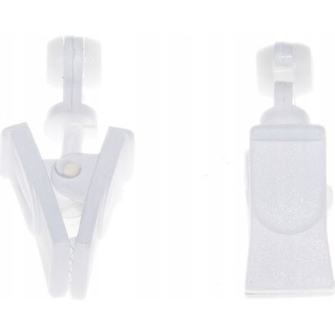 Tringles à rideaux mobiles blanches avec un rouleau au milieu pour une tringle de plafond, 100 pièces. (1/5)