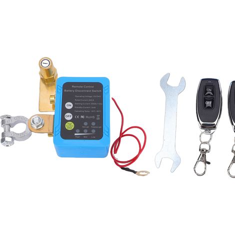 Sxhlseller Interrupteur de Déconnexion de Batterie à Distance 240 A, Relais d'arrêt Intelligent Basse Tension avec Boîtier en Nylon pour Systèmes de Voiture, Camion, Camping-car, VTT et Véhicules