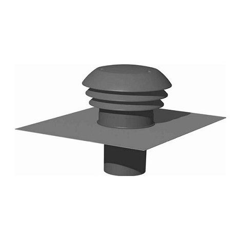 Cappello di copertura da 160 mm per evacuazione VMC Grigio ardesia Unelvent