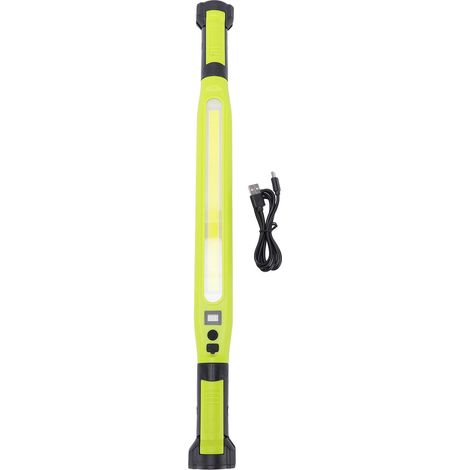 Barre lumineuse de travail LED magnétique rechargeable avec crochet pour la réparation automobile et la mécanique, verte (1/5)