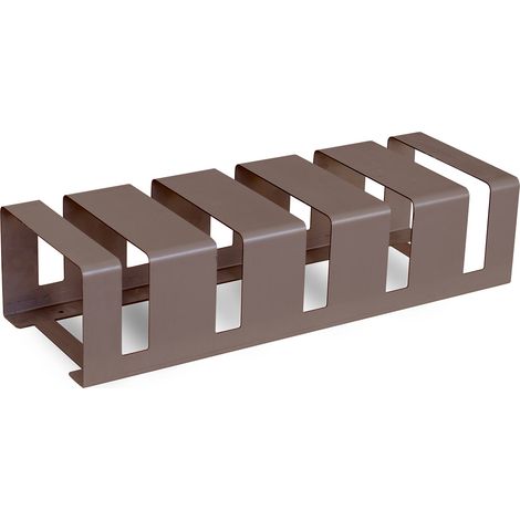 Rastrelliera Portabici 5 Posti 106x38x24 cm in Metallo Verniciato Tortora (1/5)
