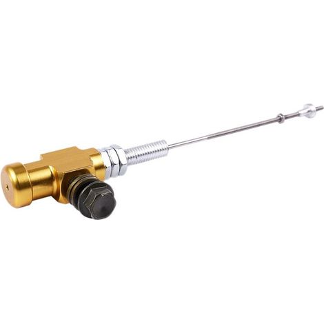5X Asta del cilindro della pompa freno della frizione idraulica per moto M10X1.25Mm in alluminio dorato (1/2)