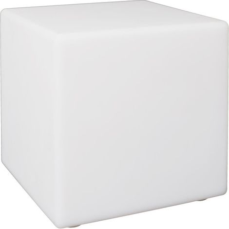 Lampe Cube d'Extérieur "Télécommande" 25cm Blanc (1/5)