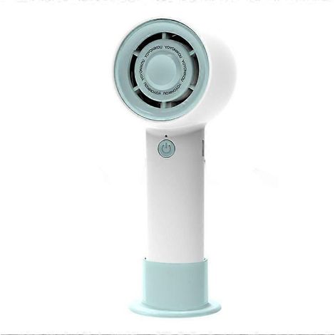 Ventilateur USB Blue HA1 Mini avec batterie rechargeable, silencieux et portable, petit format avec base de bureau pour se rafraîchir en voyage, clip de fixation, utilisation extérieure et intérieure. (1/5)