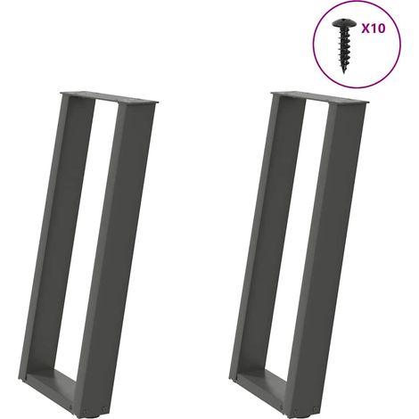 Konsolentischbeine U-Form 2 Stk. Anthrazit 28x(72-73) cm Stahl