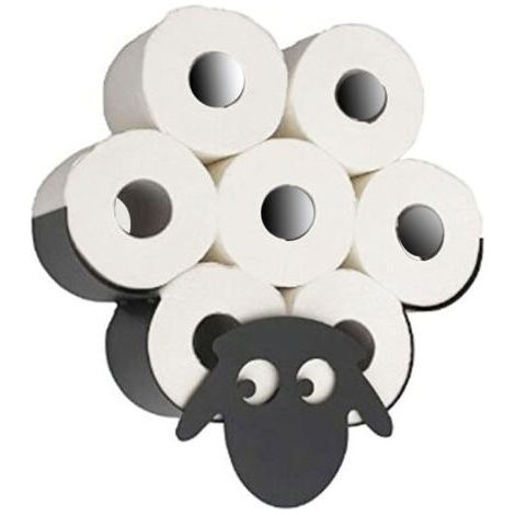 Porte-Papier Hygienique Modele Mouton Agreable, Boite De Rangement Pour Serviettes En Papier, 7 Rouleaux Muraux, Porte-Serviettes En Papier Mural Sur Les Murs De La Cuisine Et De La Salle De Bain (1/3)