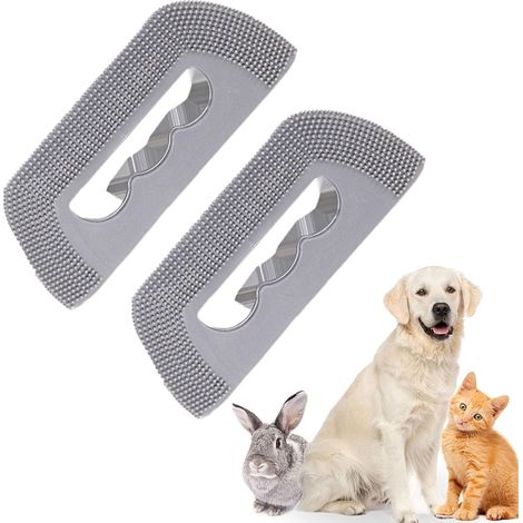 Lot de 2 mini-brosses pour poils d'animaux  Nettoyeur d'angles et de bords pour chats, chiens, canapés, lits, tapis et poils d'animaux. (1/5)