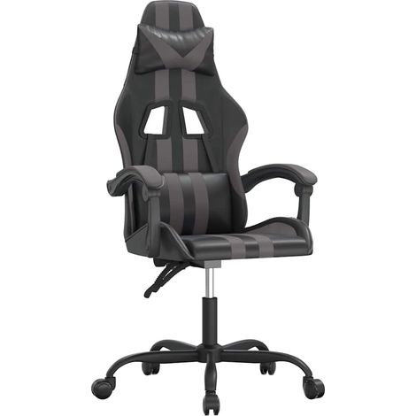 Maison Exclusive - Sedia da Gaming Nera e Grigia in Similpelle (1/5)