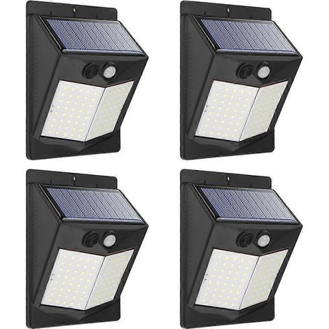 Lampe solaire murale sur rail 3 modes 40/60/80/96 LED, étanche IP65, pour aménagement paysager, clôture, jardin, terrasse, rue.