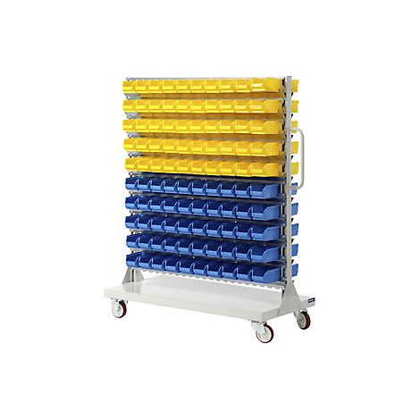 Estantería rodante con cajas visualizables  por ambos lados  H (1/2)
