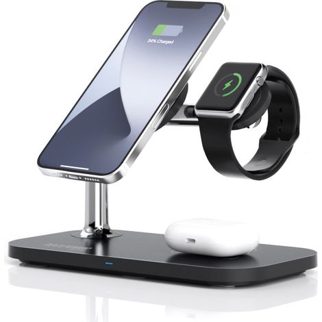 RealPower ChargeAIR Mag Smartphone, Reloj inteligente, Tableta Negro USB Cargador inalámbrico Interior