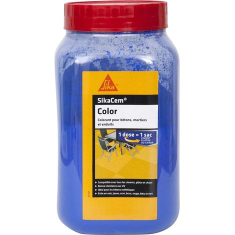 SIKA SikaCem Colore cemento, calce e intonaco in polvere - Blu - 700g (1/4)