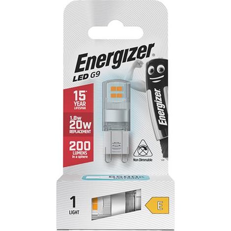 Energizer S18749 LED G9 200 Lumens 1.8W 6500K S18749 ENG6675